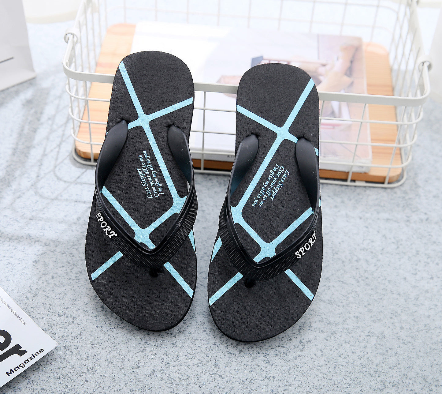 Non-Slip Korean Version Flat Flip-Flops for Beach Comfort