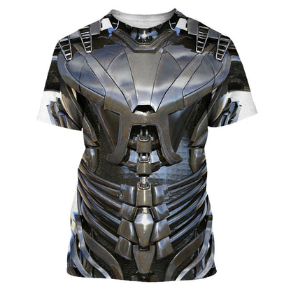 Men's Armor Pattern 3d Digital Printing Short-sleeved T-shirt