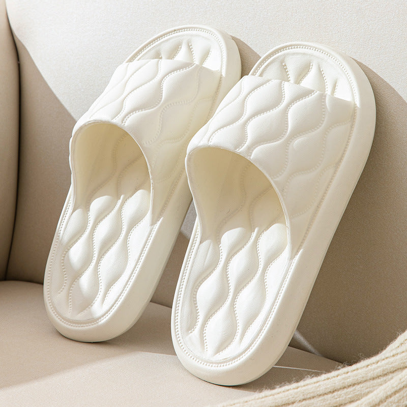 Ripple Style House Slippers, Soft EVA Bathroom Slippers