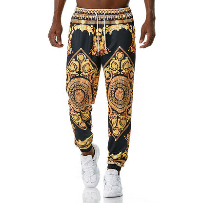 Retro Printed Jogging Pants for Casual Comfort and Trendy Vibes