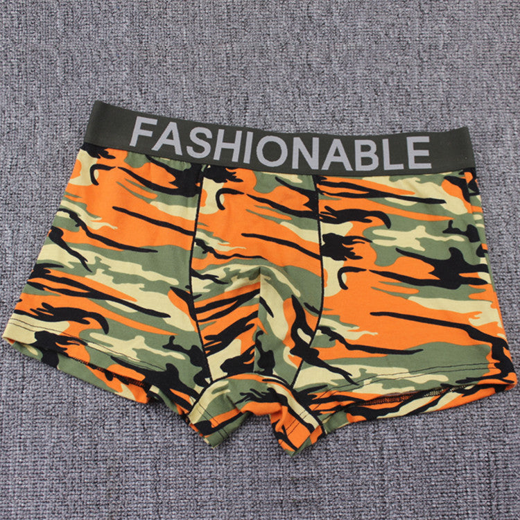 High-End Camouflage Printing Cotton Boxer Briefs for Men