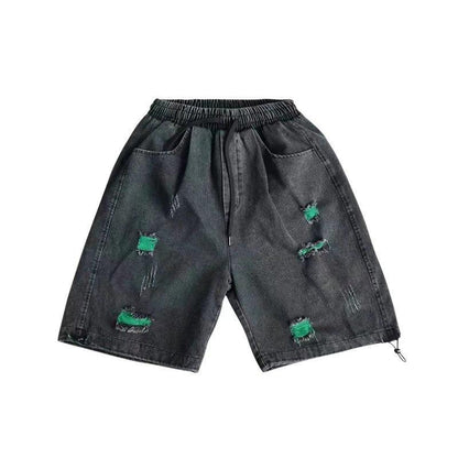 Men's and Women's Fashion Vintage Washed Denim Shorts