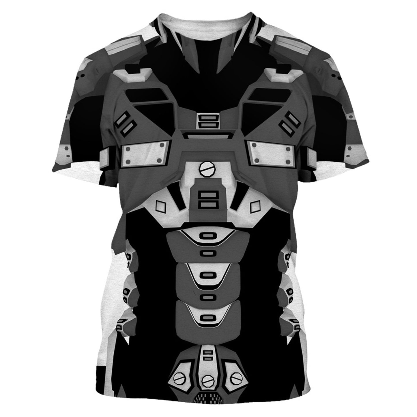 Men's Armor Pattern 3d Digital Printing Short-sleeved T-shirt