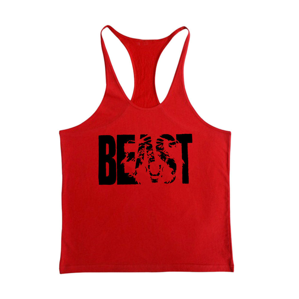 Men's Fitness Sports Printed Tank Top សម្រាប់ដំណើរការសកម្ម