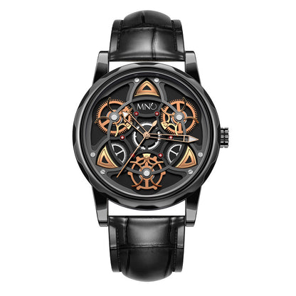 Black Gold Trend Three-Dimensional Watch-Personality Gear Gyro Design