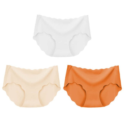 Set of 3 Seamless Silk Underwear for Women-Sexy and Comfortable