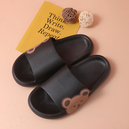 Adorable Bear-themed Beach Shoes and Bathroom Slippers