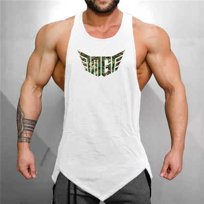 Camouflage Wings Muscle Men's Sports Fitness Vest-Casual and Loose Fit