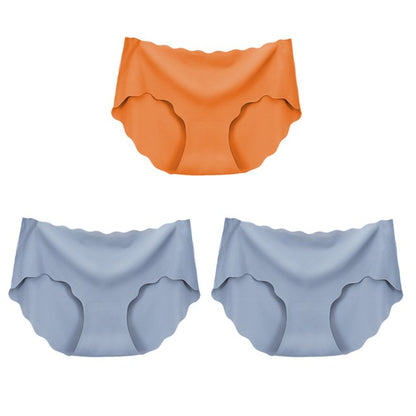 Set of 3 Seamless Silk Underwear for Women-Sexy and Comfortable