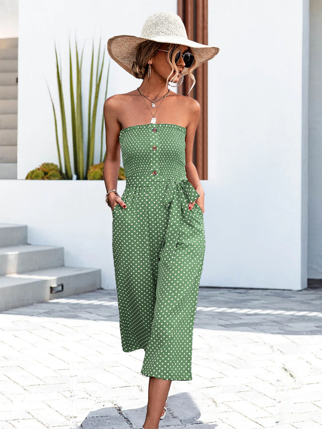 Button Pull Bra Jumpsuit សម្រាប់ម៉ូដទាន់សម័យ និងផាសុកភាព