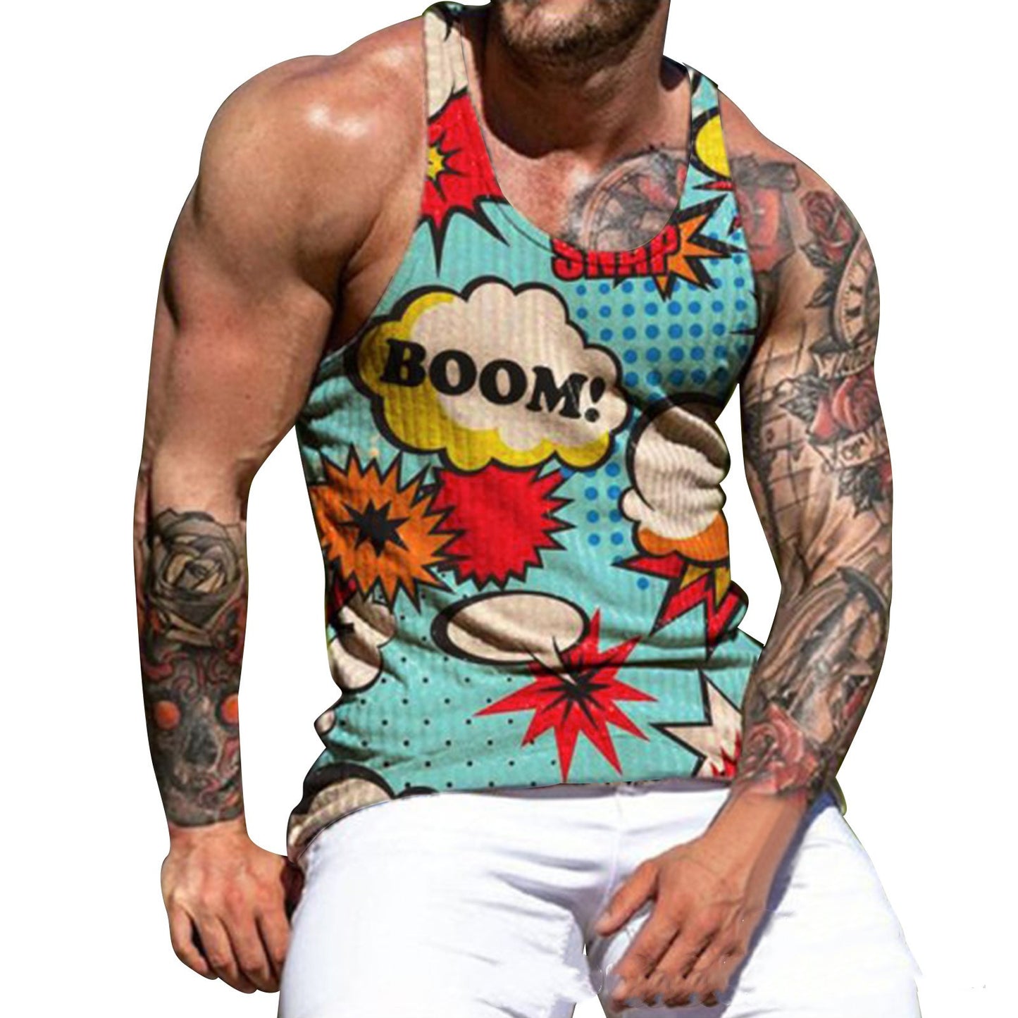 Men's Pit Strip Vest for a Sleek and Sporty Look