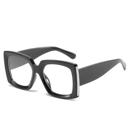 Square Bright Black Sunglasses for Women-Trendy and Stylish