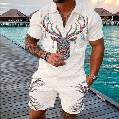 Men's Zipper Polo Shirt Suit for Fashion Forward Looks