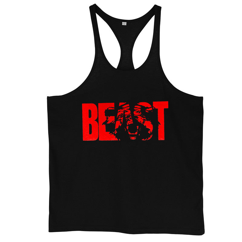 Men's Fitness Sports Printed Tank Top សម្រាប់ដំណើរការសកម្ម