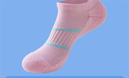 Men's Towel-Bottom Solid Color Sports Socks for Active Style