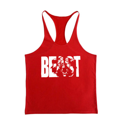 Men's Fitness Sports Printed Tank Top សម្រាប់ដំណើរការសកម្ម