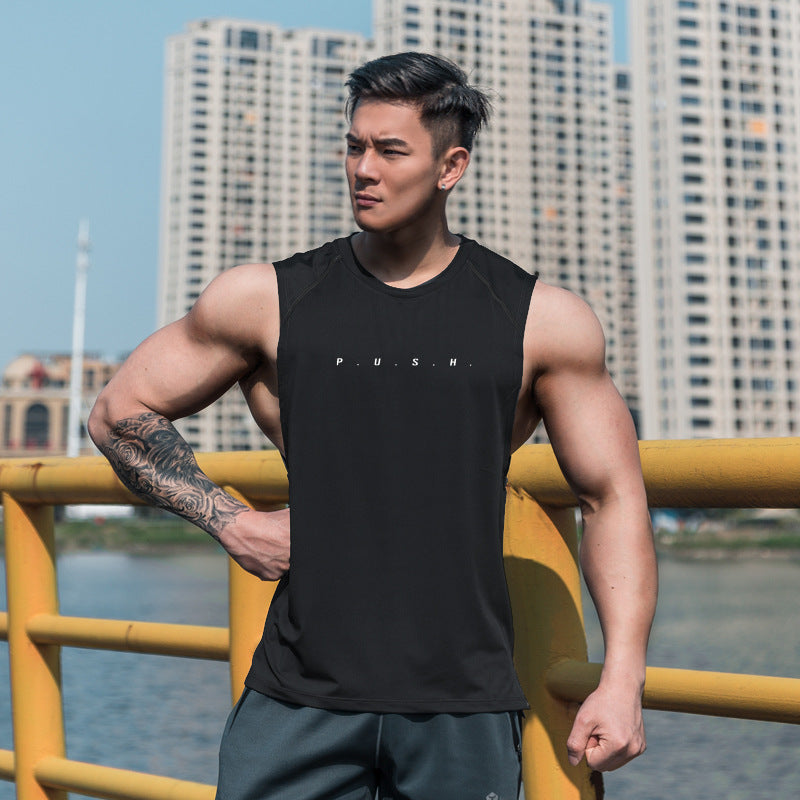 Sweat-Absorbing and Breathable Sleeveless Fitness Clothes for Training