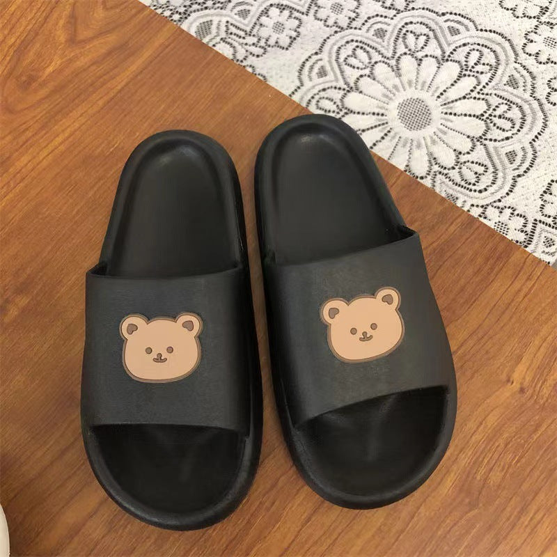 Adorable Bear-themed Beach Shoes and Bathroom Slippers