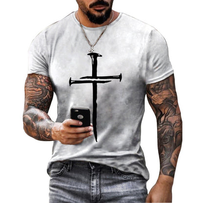 3D Printed Men's Short-sleeved Sports T-shirt-Hip Hop Vibes